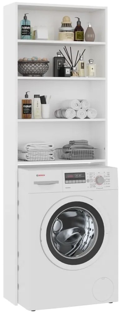 Armário para máquina de lavar roupa 64x24x190 cm branco