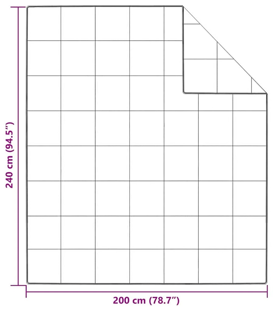 Edredom de Inverno Branco 200 x 240 cm Poliéster pêssego 105gsm