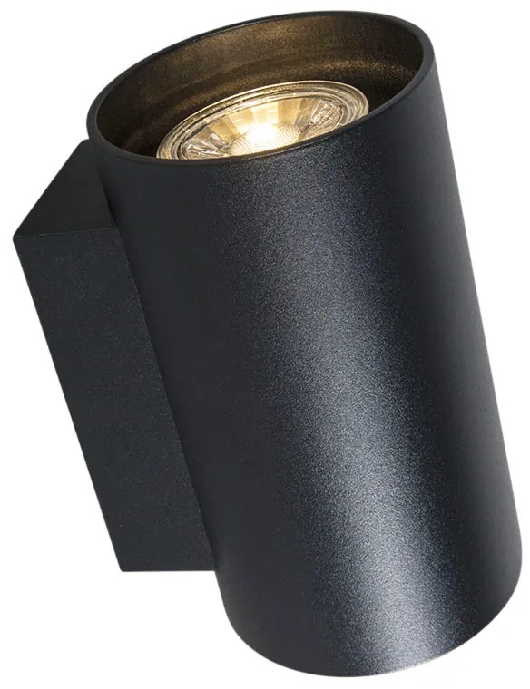 LED Candeeiro de parede design inteligente preto com 2 GU10 WiFi - Sandy Design,Moderno