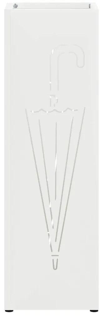 Suporte para Guarda-chuva Branco Metal Compacto