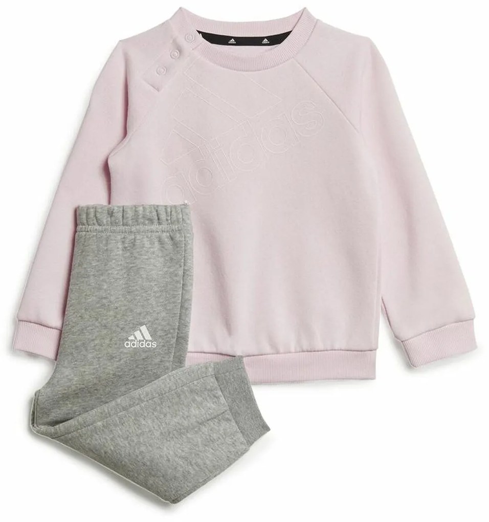 Conjunto Desportivo para Crianças Adidas Essentials Logo Cor de Rosa 3-6 Meses