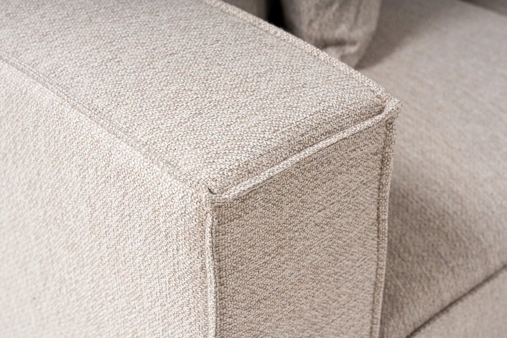 Sofá de Canto Sora – Bege Areia – 350 cm x 65 cm x 190 cm