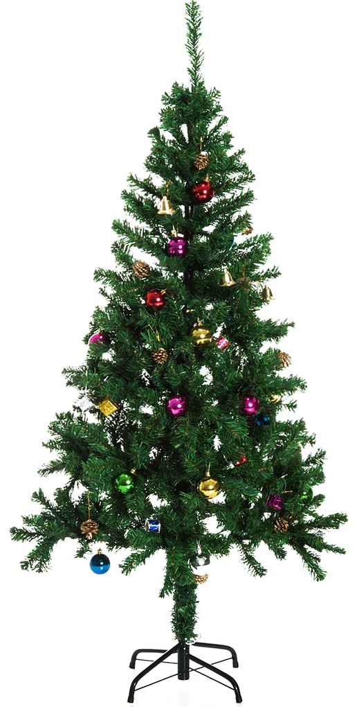 Árvore de Natal verde com enfeites Φ80x180cm Artificial Árvore Decoração