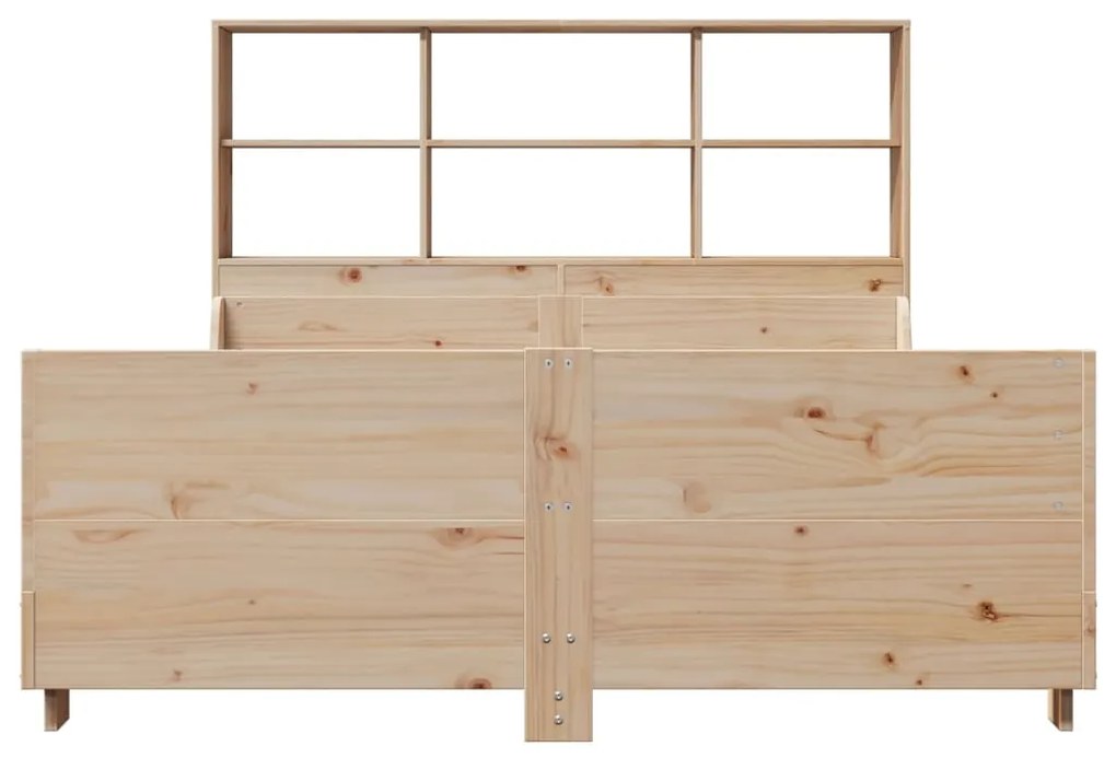 Cama com estante sem colchão 150x200 cm madeira maciça