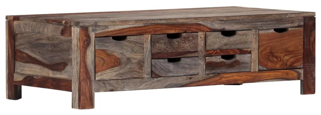 Mesa de centro 100x50x30 cm madeira de acácia maciça cinzento