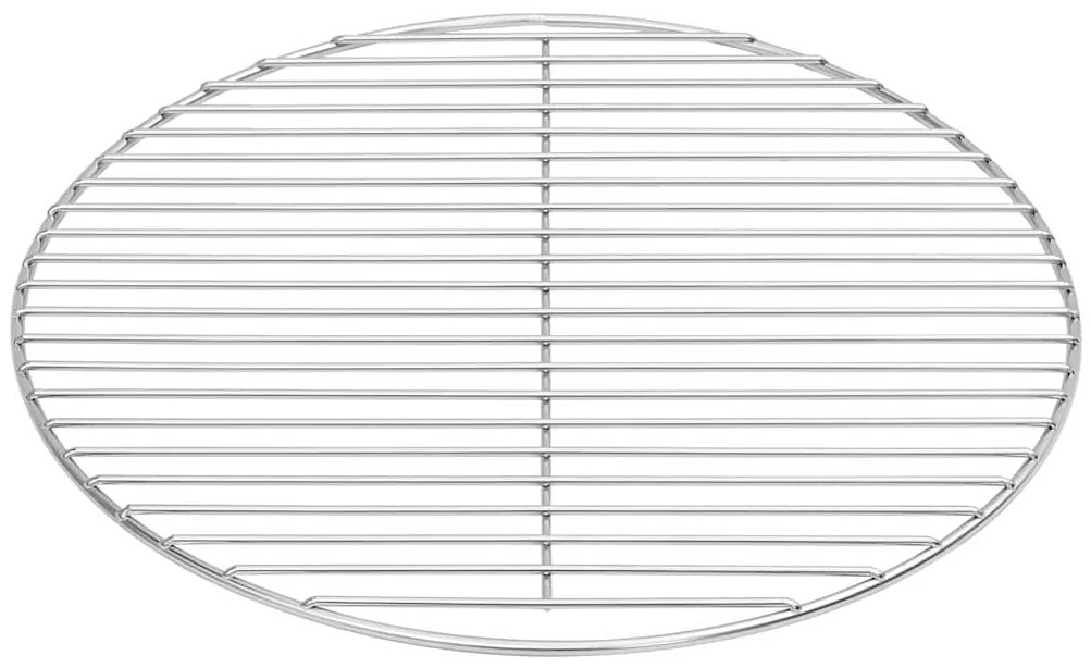Grelha de Churrasco Prata Ø43 cm em Aço Inoxidável