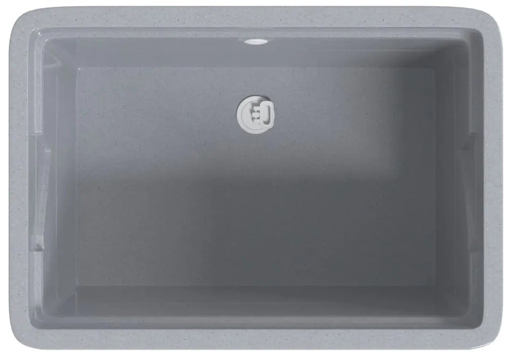 Tanque de lavar roupa 59x41x75 cm resina cinzento