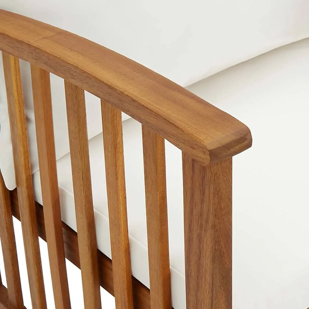 4 pcs conj. lounge jardim c/ almofadões madeira acácia maciça