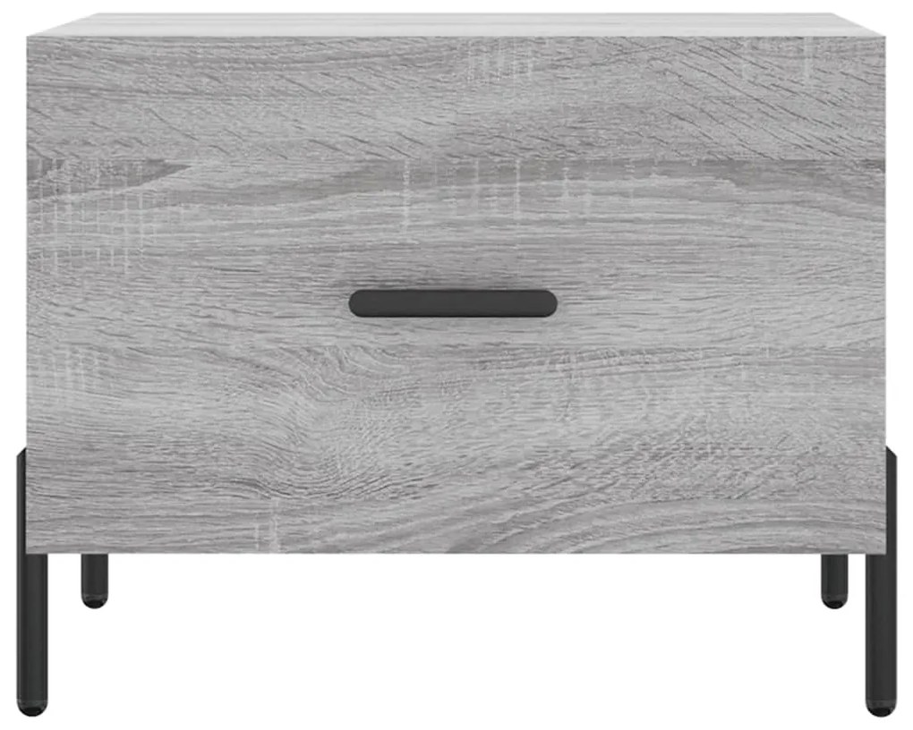 Mesas de centro 2 pcs 50x50x40 cm madeira proc. sonoma cinza