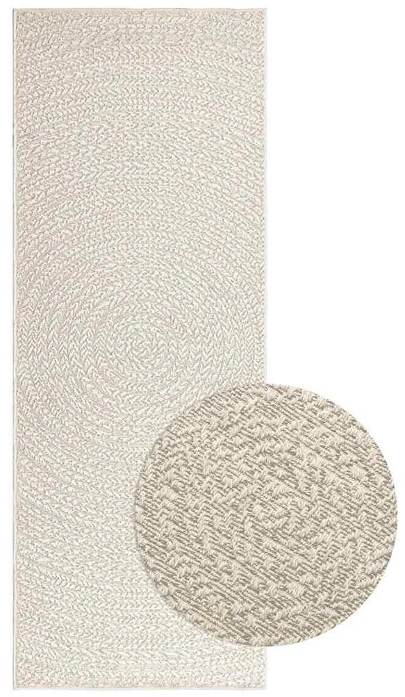 vidaXL Tapete ZIZUR creme 80x200cm aspeto de juta interior e exterior