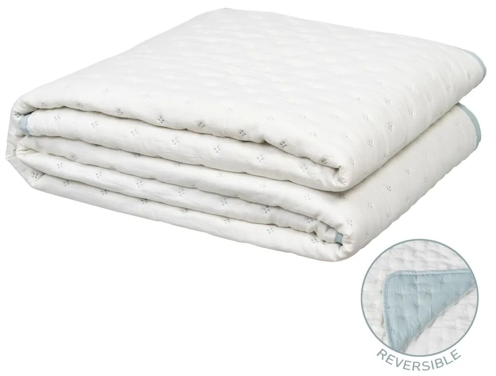 Colcha Azul Creme 180 x 260 cm