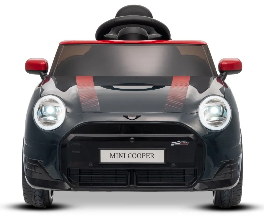 Carro elétrico para crianças 12V Mini Cooper MP3 Player com Controlo remoto, bateria de Lítio Licença Original Preto