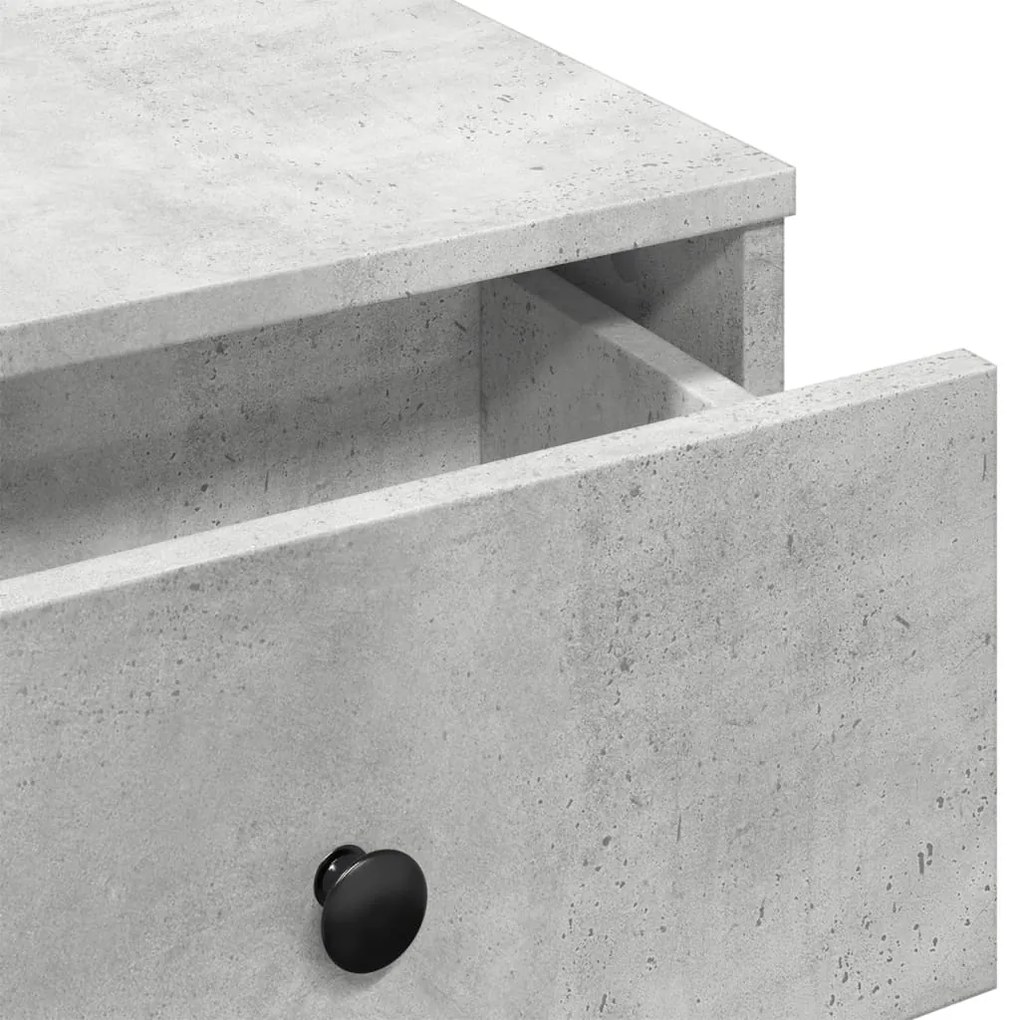 Mesa de centro 60x45x31 cm derivados de madeira cinza cimento