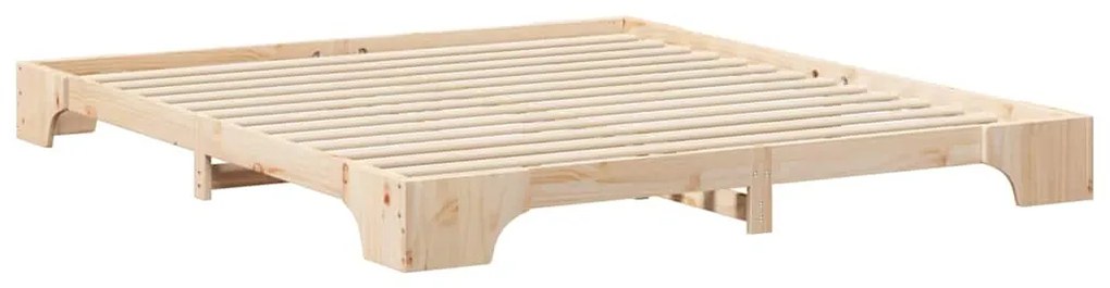 Estrutura de cama de chão Castanho 180 x 220 cm