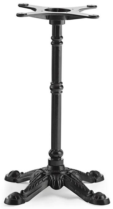 Pernas de Mesa Bar, Restaurante, Café, Esplanada Conjunto de 2 Bases de mesa BRISTOL NEW, fundição, 4 pés, preta, altura 72 cms