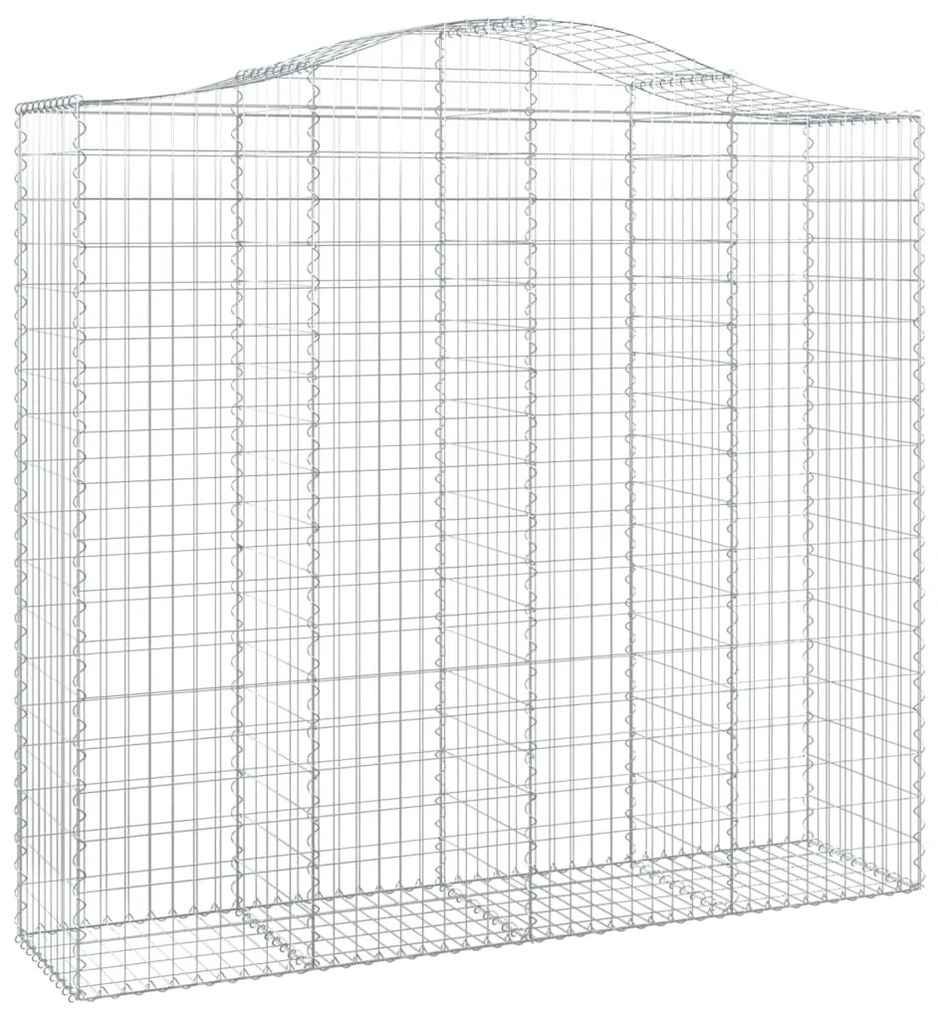 Cestos gabião arqueados 4pcs 200x50x180/200cm ferro galvanizado