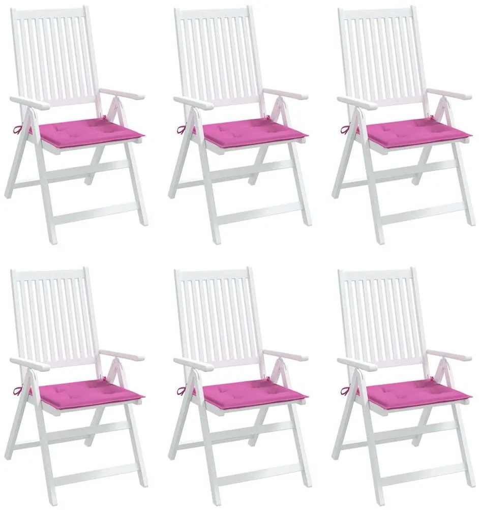 Almofadões p/ cadeira 6pcs 40x40x4 cm tecido rosa