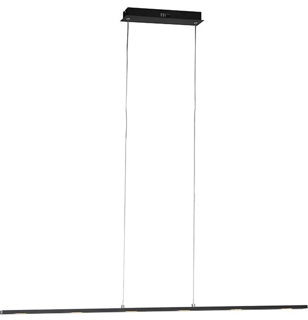 Candeeiro de suspensão design preto com LED e dimmer tátil - Platina Design,Moderno