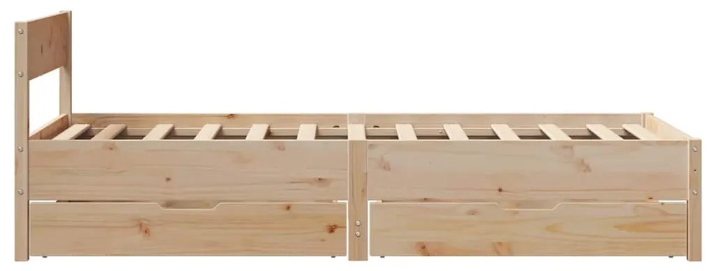 Cama sem colchão 90x190 cm madeira de pinho maciça