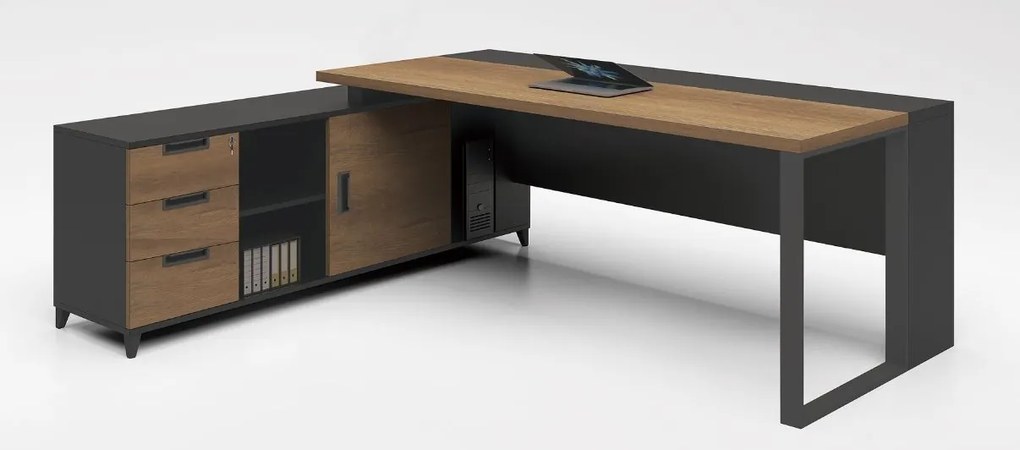 Secretária de Escritório ELITE Magna com Armário - Riva
