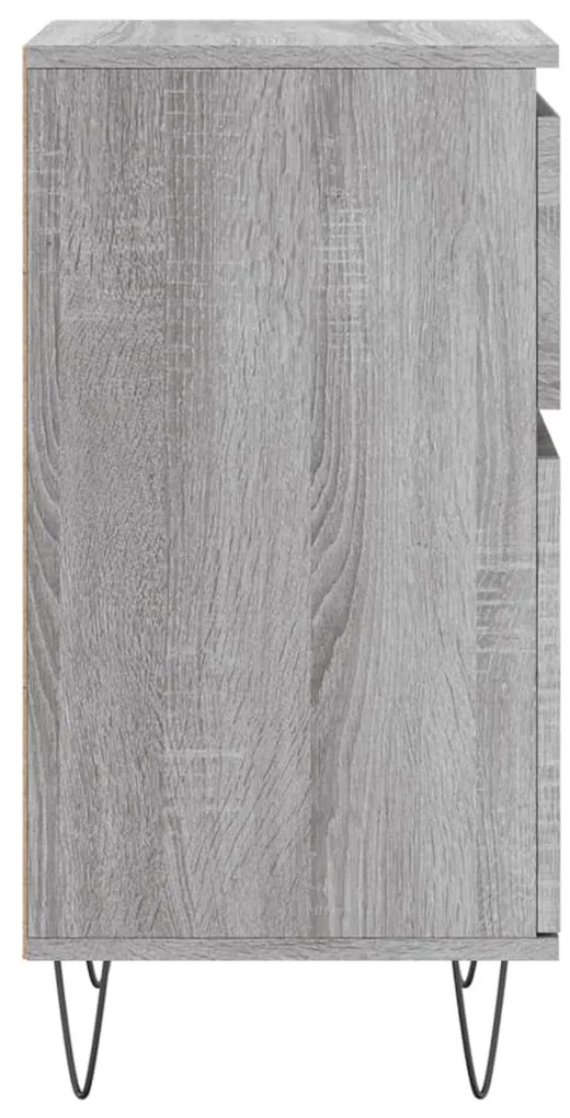 Aparadores 2 pcs 40x35x70 cm derivados madeira cinzento sonoma