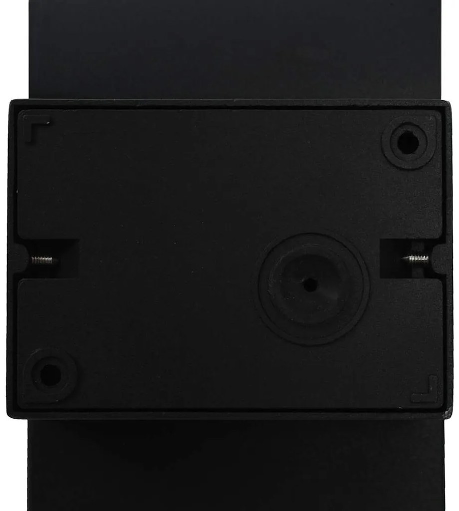 Candeeiro de parede LED de exterior 9 W preto oval
