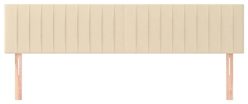 Cabeceira de cama 2 pcs tecido 80x5x78/88 cm creme