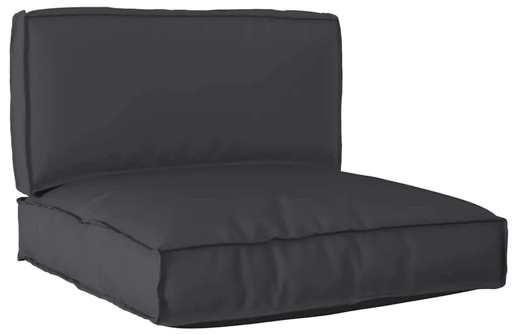 vidaXL Conjunto de Almofadas para Palete 2 pcs Preto 80 x 80 x 12 cm