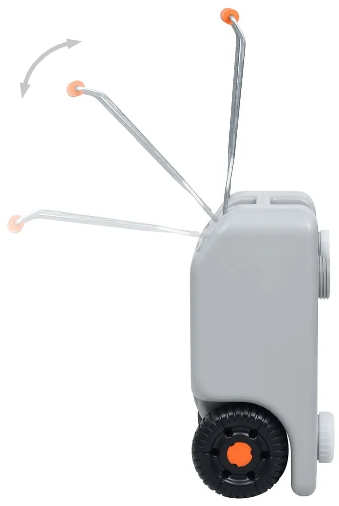 Tanque de água com rodas para campismo 25 L cinzento