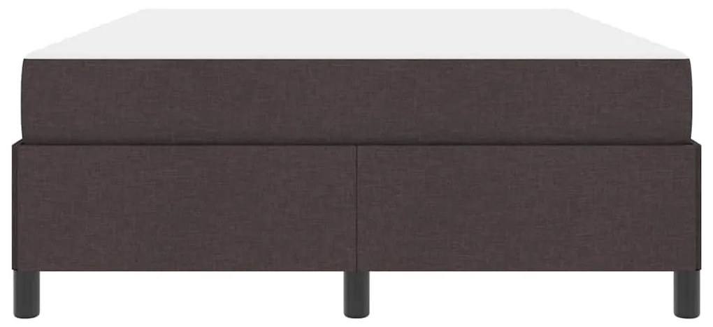 Cama Box Castanho 140 x 200 cm Tecido, Madeira de Engenharia