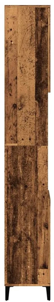 Armário casa banho 30x30x190 cm derivados madeira madeira velha