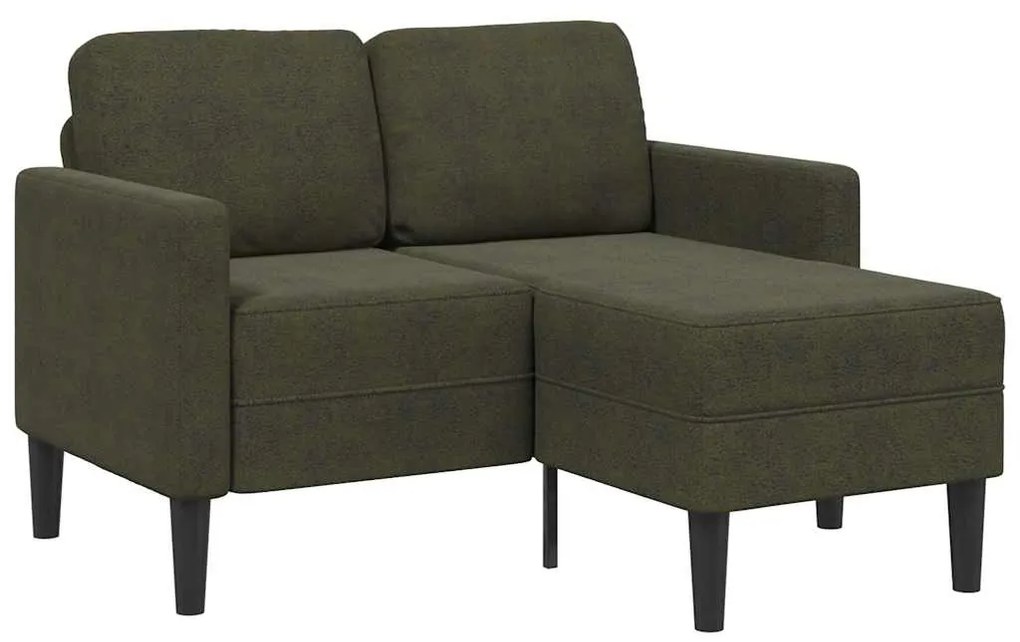 Sofá 2 lugares com Chaise em L 125 cm couro artificial