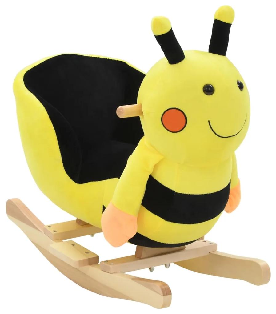 80223 vidaXL Animal de baloiçar abelhão em pelúcia 60x32x57 cm amarelo