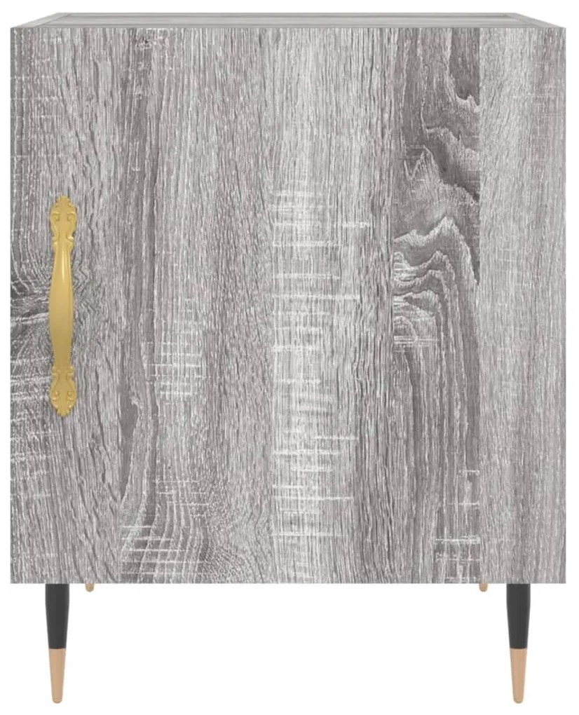 Mesa cabeceira 40x40x50 cm derivados de madeira cinzento sonoma