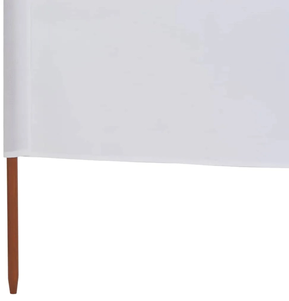 Para-vento com 5 painéis em tecido 600x160 cm cor areia branca