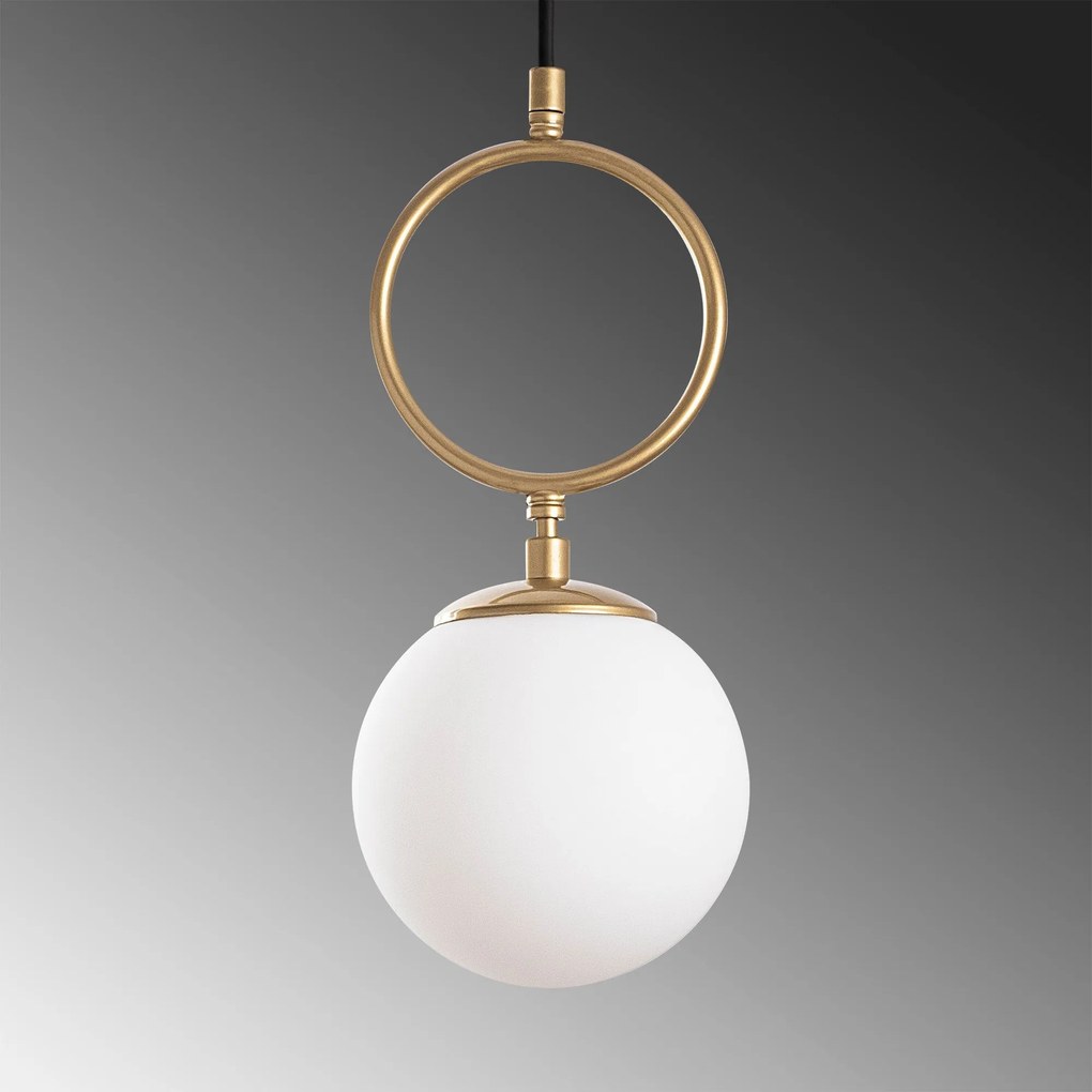 Candeeiro de Teto Ring – Dourado – 15 cm x 127 cm