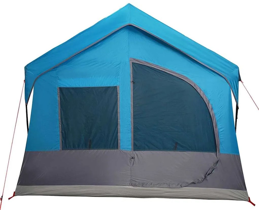 Tenda de Camping Azul com Janelas para 10 Pessoas à Prova d'Água