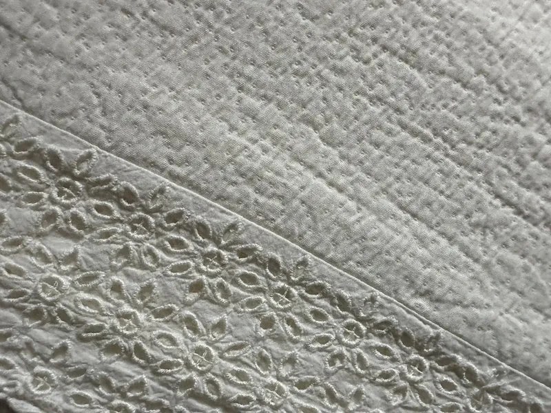 180x250 cm colcha de verao 100% algodão cor Marfim P/ cama de 90 cm