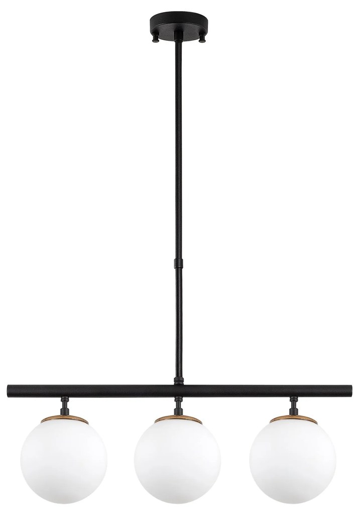 Candeeiro Suspenso Atmaca – Preto Antigo Branco – 60 x 15 cm