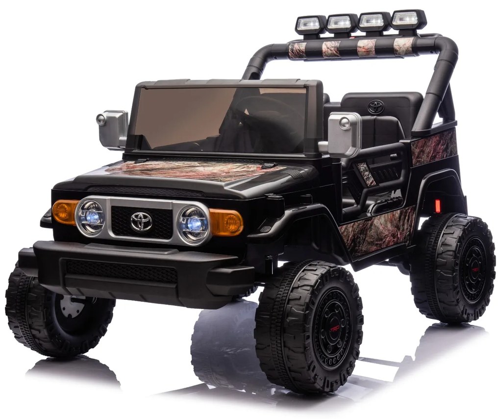 Carro elétrico para crianças Toyota FJ Cruiser XXL 24V 4x4, licença oficial (dois lugares), bateria de lítio portátil, chassis alto, suspensão traseir