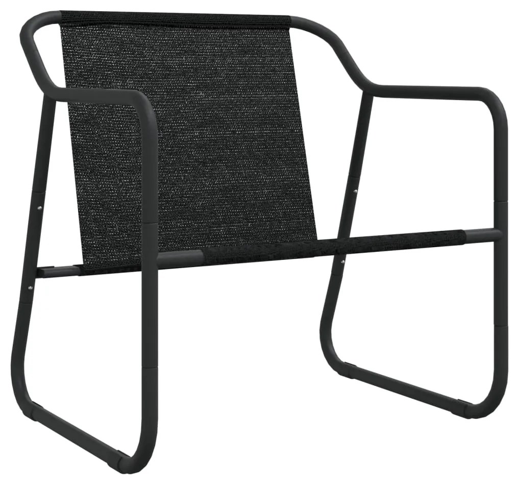 3 pcs conjunto lounge de jardim com almofadões aço antracite