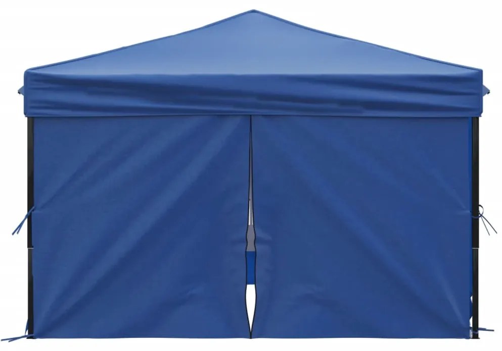 Tenda para festas dobrável com paredes laterais 3x3 m azul