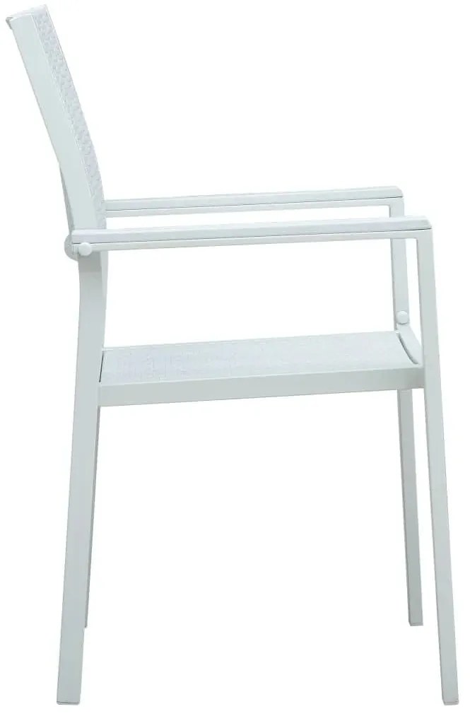 5 pcs conjunto de jantar para jardim branco
