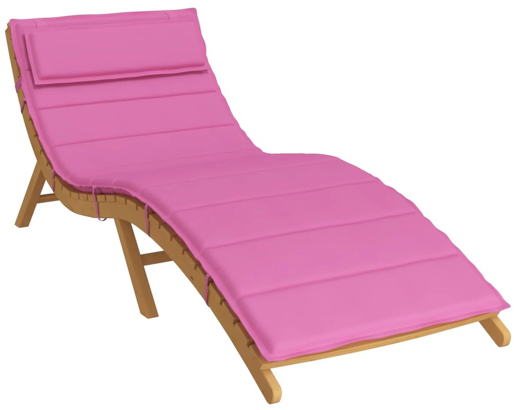 vidaXL Almofada para Espreguiçadeira Solar Rosa 178 x 60 x 4 cm