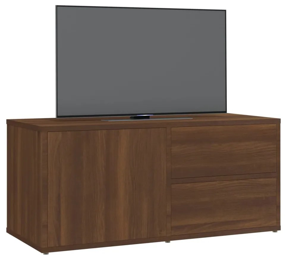 Móvel TV 80x34x36 cm derivados de madeira cor carvalho castanho