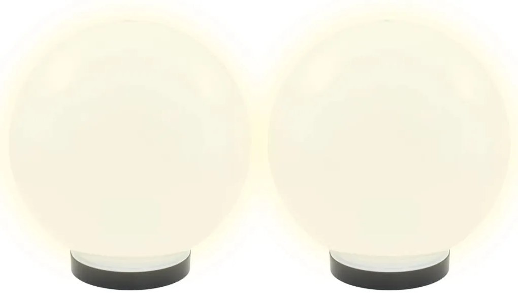 Candeeiros esféricos LED 4 pcs 25 cm PMMA