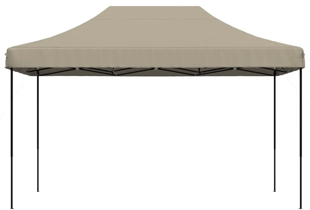 Tenda p/ festas pop-up dobrável 440x292x315cm cinza-acastanhado
