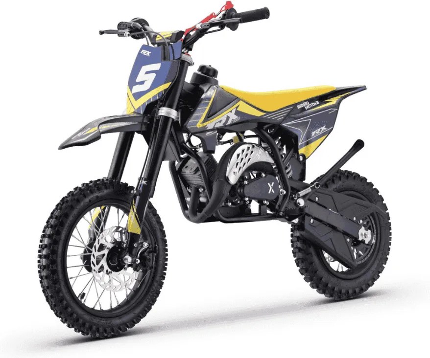 Moto Cross Gasolina para crianças BNO Motors Cross TRX 60 cc Amarela