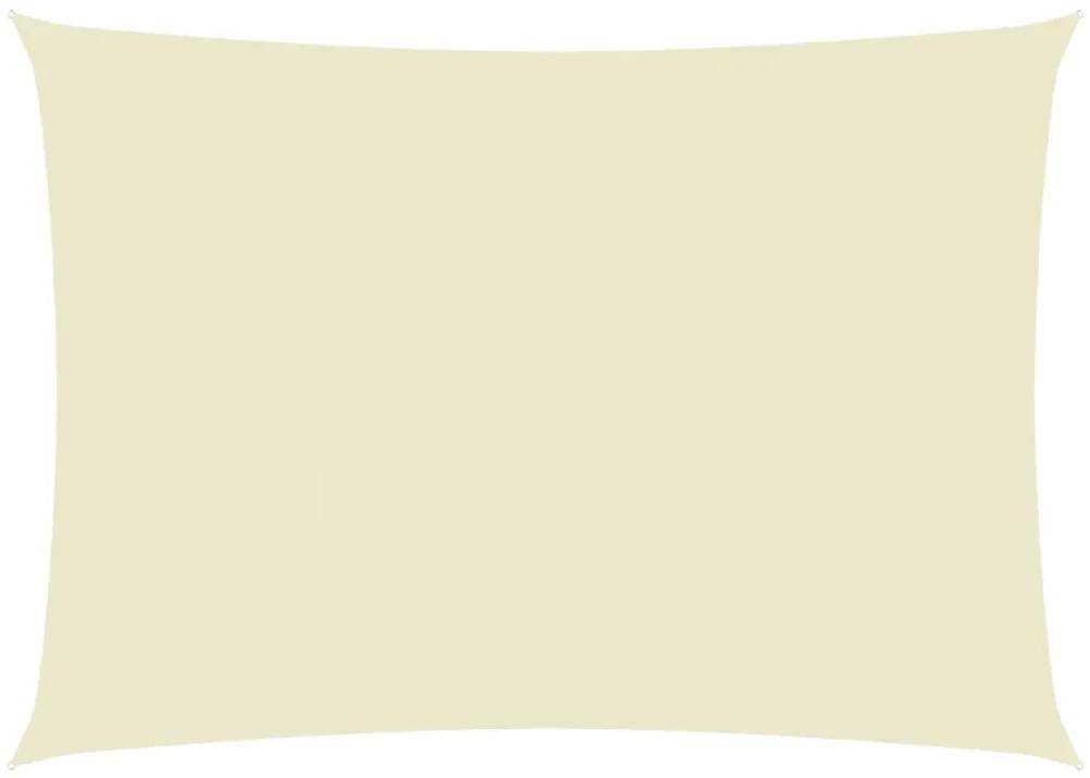 Para-sol estilo vela tecido oxford retangular 2,5x4,5 m creme
