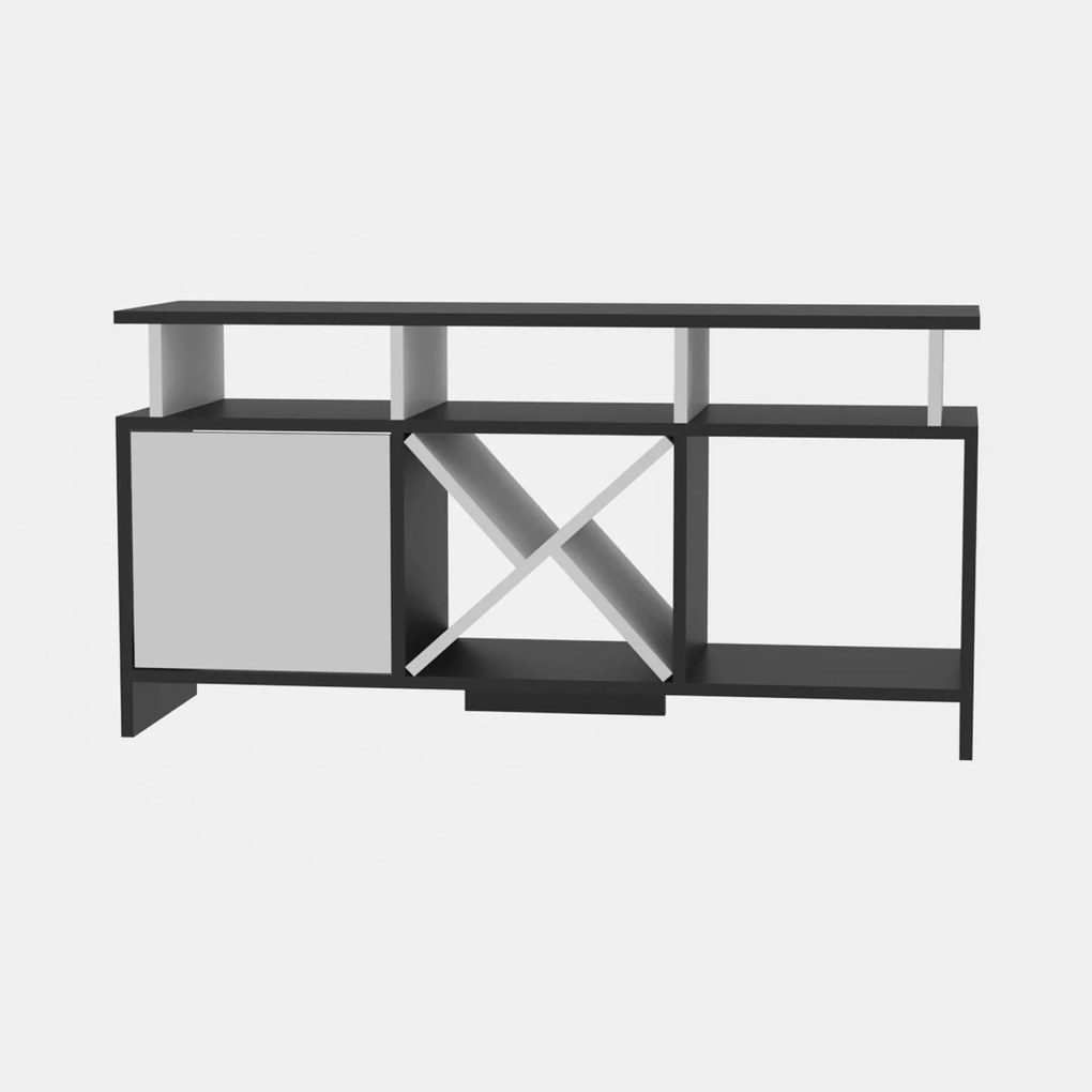 Móvel TV Auburn – Antracite e Branco – 120x29,9x60,6 cm